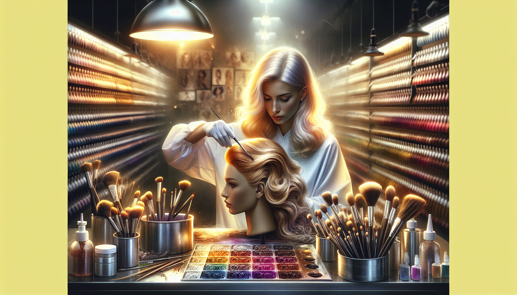 Blonde specialist attending advanced training and certification program